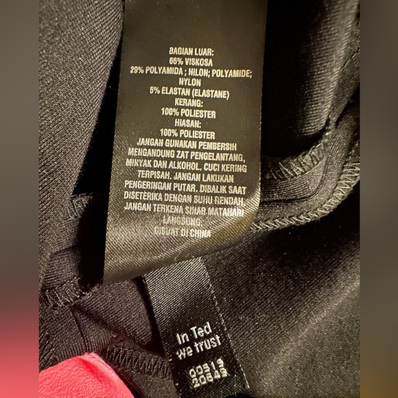 Ted Baker Women's Black Betriss One Side Draped Dress Size 3 - Picture 11 of 15